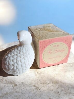 Vintage Avon The Partridge With Original Box - Milk Glass
